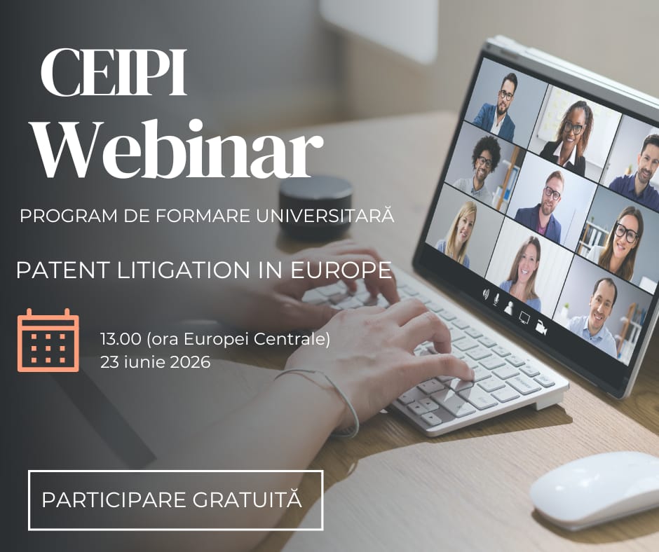 Webinar privind formarea profesională în domeniul litigiilor europene în materie de brevete
